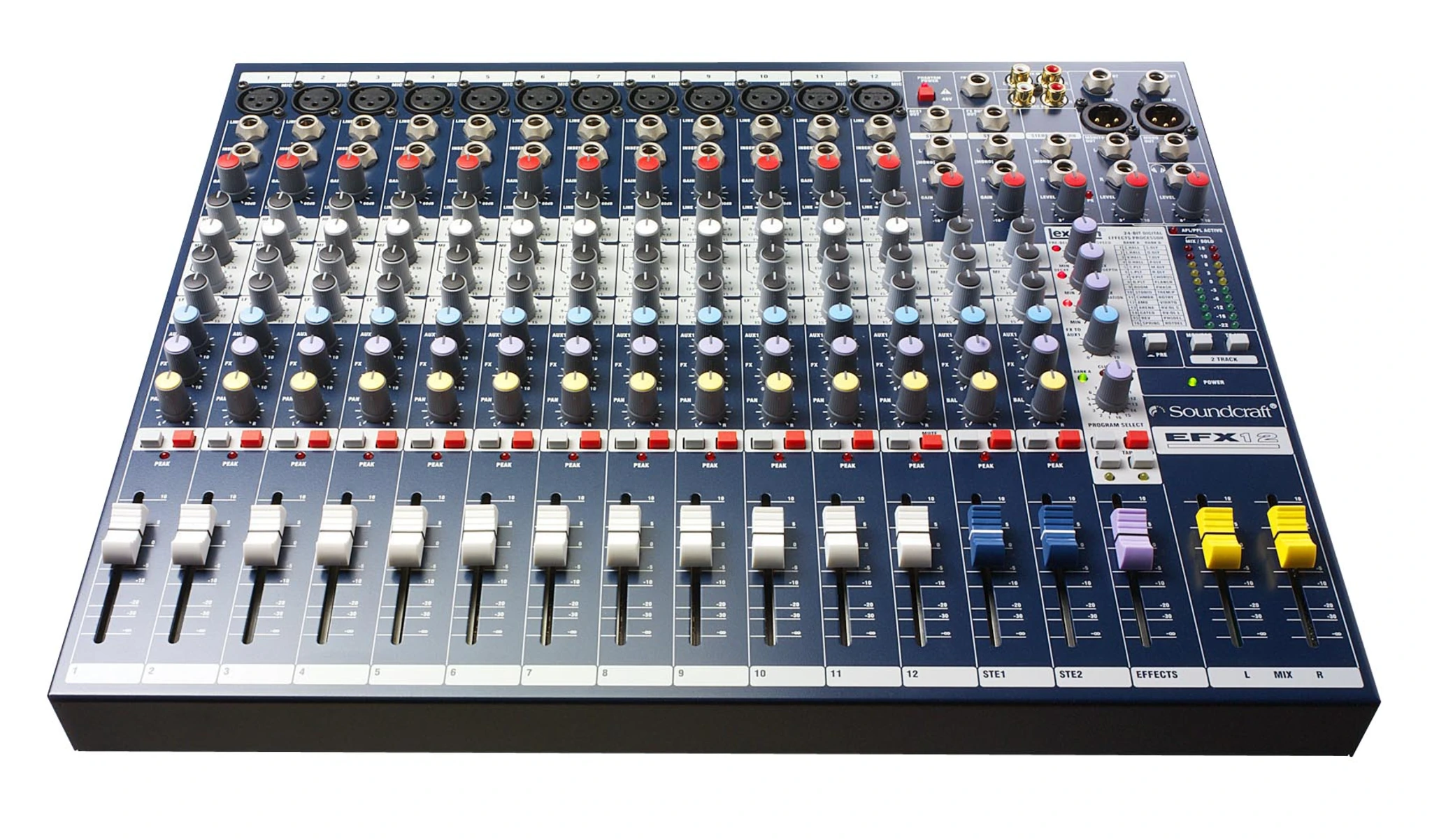 Soundcraft EFX12 Channel audio mixer with Lexicon effects.
